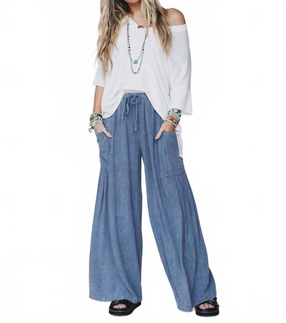 NEW THREE BIRD NEST laidback nomad pants in denim - Picture 7 of 7